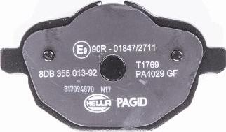 HELLA 8DB 355 013-921 - Kit pastiglie freno, Freno a disco www.autoricambit.com