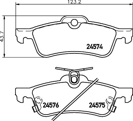 HELLA 8DB 355 013-461 - Kit pastiglie freno, Freno a disco www.autoricambit.com