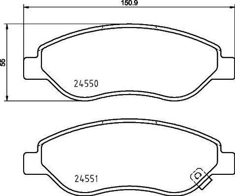 HELLA 8DB 355 013-401 - Kit pastiglie freno, Freno a disco www.autoricambit.com