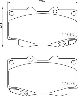 HELLA 8DB 355 013-481 - Kit pastiglie freno, Freno a disco www.autoricambit.com