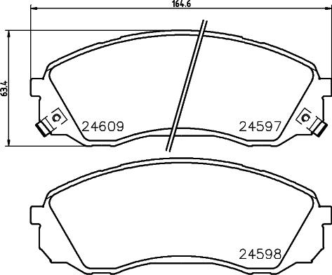 HELLA 8DB 355 013-541 - Kit pastiglie freno, Freno a disco www.autoricambit.com