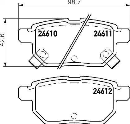 HELLA 8DB 355 013-581 - Kit pastiglie freno, Freno a disco www.autoricambit.com