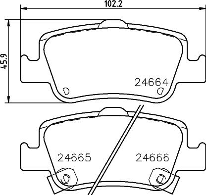 HELLA 8DB 355 036-901 - Kit pastiglie freno, Freno a disco www.autoricambit.com