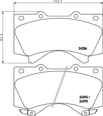 HELLA 8DB 355 013-151 - Kit pastiglie freno, Freno a disco www.autoricambit.com