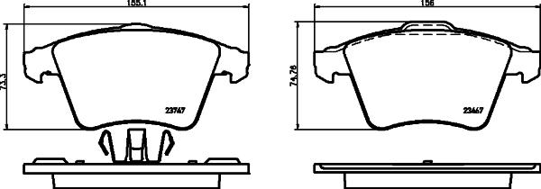 HELLA 8DB 355 013-811 - Kit pastiglie freno, Freno a disco www.autoricambit.com