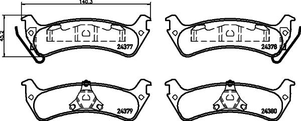 HELLA 8DB 355 012-491 - Kit pastiglie freno, Freno a disco www.autoricambit.com