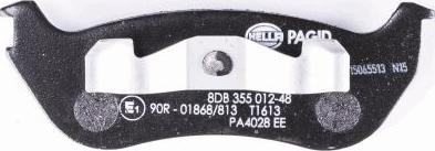 HELLA 8DB 355 012-481 - Kit pastiglie freno, Freno a disco www.autoricambit.com