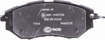 HELLA 8DB 355 012-031 - Kit pastiglie freno, Freno a disco www.autoricambit.com