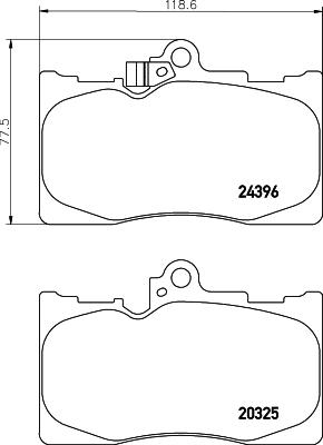 HELLA 8DB 355 036-881 - Kit pastiglie freno, Freno a disco www.autoricambit.com