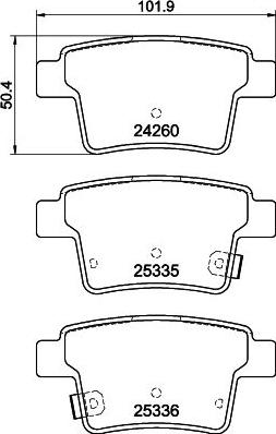 HELLA 8DB 355 012-171 - Kit pastiglie freno, Freno a disco www.autoricambit.com