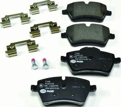 HELLA 8DB 355 012-341 - Kit pastiglie freno, Freno a disco www.autoricambit.com