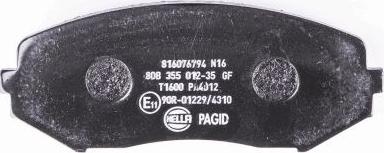 HELLA 8DB 355 012-351 - Kit pastiglie freno, Freno a disco www.autoricambit.com