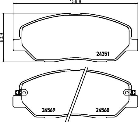 HELLA 8DB 355 012-371 - Kit pastiglie freno, Freno a disco www.autoricambit.com