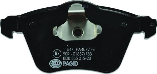 HELLA 8DB 355 012-281 - Kit pastiglie freno, Freno a disco www.autoricambit.com