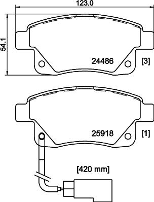 HELLA 8DB 355 012-781 - Kit pastiglie freno, Freno a disco www.autoricambit.com