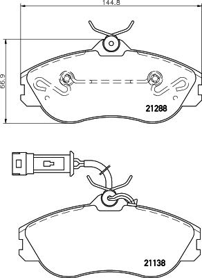 HELLA 8DB 355 017-911 - Kit pastiglie freno, Freno a disco www.autoricambit.com