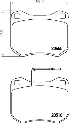 HELLA 8DB 355 017-421 - Kit pastiglie freno, Freno a disco www.autoricambit.com