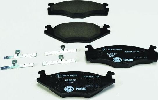 HELLA 8DB 355 017-501 - Kit pastiglie freno, Freno a disco www.autoricambit.com