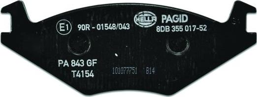 HELLA 8DB 355 017-521 - Kit pastiglie freno, Freno a disco www.autoricambit.com