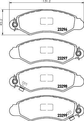 HELLA 8DB 355 017-011 - Kit pastiglie freno, Freno a disco www.autoricambit.com