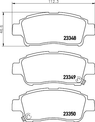 HELLA 8DB 355 017-071 - Kit pastiglie freno, Freno a disco www.autoricambit.com