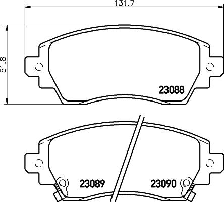 HELLA 8DB 355 017-101 - Kit pastiglie freno, Freno a disco www.autoricambit.com