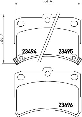 HELLA 8DB 355 017-121 - Kit pastiglie freno, Freno a disco www.autoricambit.com