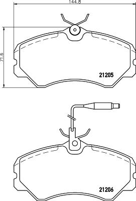 HELLA 8DB 355 017-841 - Kit pastiglie freno, Freno a disco www.autoricambit.com