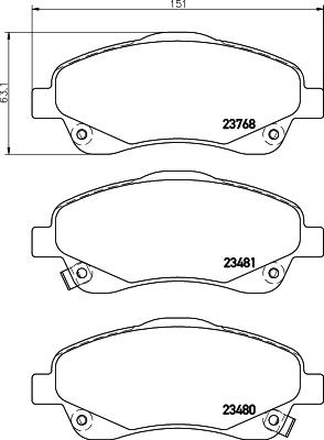 HELLA 8DB 355 017-321 - Kit pastiglie freno, Freno a disco www.autoricambit.com