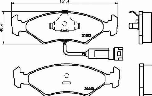 HELLA 8DB 355 017-371 - Kit pastiglie freno, Freno a disco www.autoricambit.com