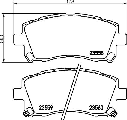 HELLA 8DB 355 017-291 - Kit pastiglie freno, Freno a disco www.autoricambit.com