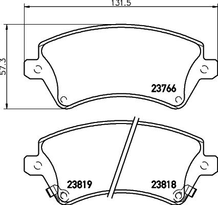 HELLA 8DB 355 017-241 - Kit pastiglie freno, Freno a disco www.autoricambit.com