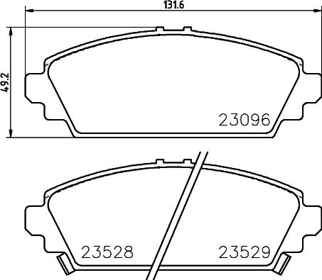 HELLA 8DB 355 017-261 - Kit pastiglie freno, Freno a disco www.autoricambit.com