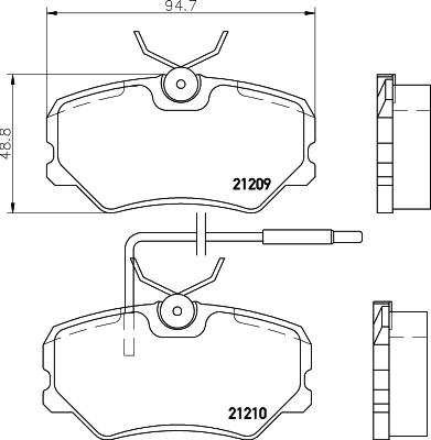 HELLA 8DB 355 017-741 - Kit pastiglie freno, Freno a disco www.autoricambit.com