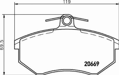 HELLA 8DB 355 021-111 - Kit pastiglie freno, Freno a disco www.autoricambit.com