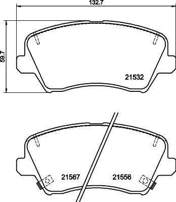 HELLA 8DB 355 039-971 - Kit pastiglie freno, Freno a disco www.autoricambit.com