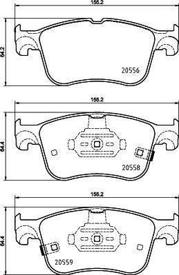 HELLA 8DB 355 039-421 - Kit pastiglie freno, Freno a disco www.autoricambit.com