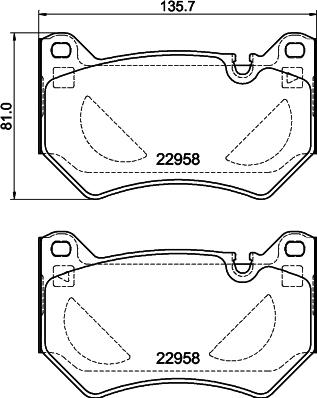 HELLA 8DB 355 039-511 - Kit pastiglie freno, Freno a disco www.autoricambit.com