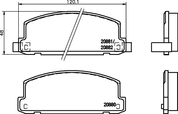 HELLA 8DB 355 039-581 - Kit pastiglie freno, Freno a disco www.autoricambit.com