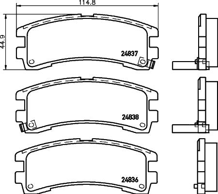 HELLA 8DB 355 039-641 - Kit pastiglie freno, Freno a disco www.autoricambit.com