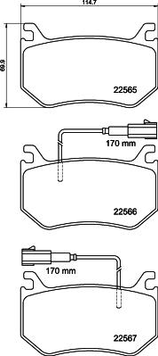 HELLA 8DB 355 039-031 - Kit pastiglie freno, Freno a disco www.autoricambit.com