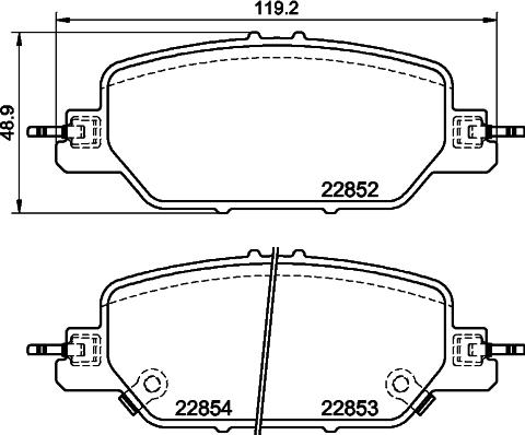 HELLA 8DB 355 039-191 - Kit pastiglie freno, Freno a disco www.autoricambit.com