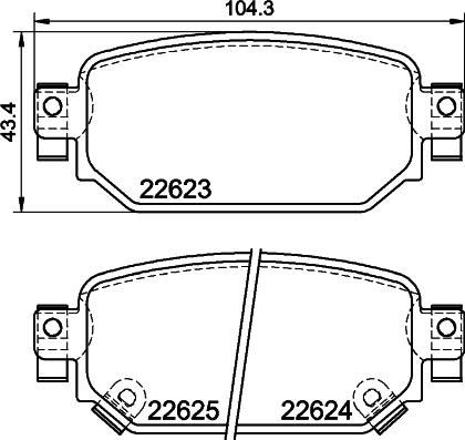 HELLA 8DB 355 039-141 - Kit pastiglie freno, Freno a disco www.autoricambit.com