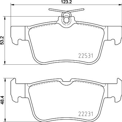 HELLA 8DB 355 039-831 - Kit pastiglie freno, Freno a disco www.autoricambit.com