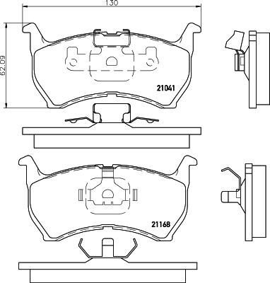 HELLA 8DB 355 036-971 - Kit pastiglie freno, Freno a disco www.autoricambit.com