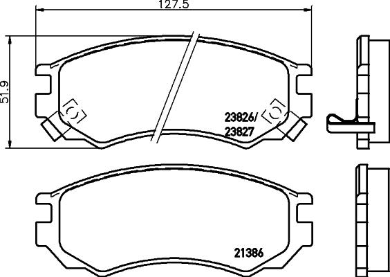 HELLA 8DB 355 036-601 - Kit pastiglie freno, Freno a disco www.autoricambit.com