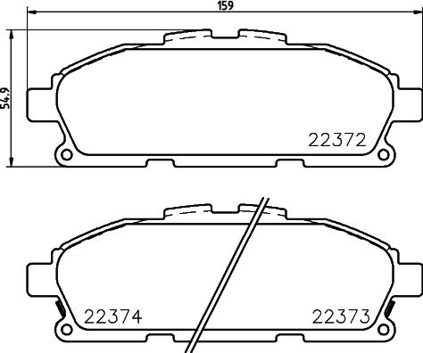 HELLA 8DB 355 036-731 - Kit pastiglie freno, Freno a disco www.autoricambit.com