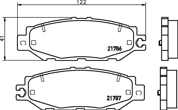 HELLA 8DB 355 030-541 - Kit pastiglie freno, Freno a disco www.autoricambit.com