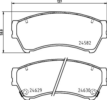 HELLA 8DB 355 030-651 - Kit pastiglie freno, Freno a disco www.autoricambit.com