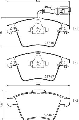 HELLA 8DB 355 030-841 - Kit pastiglie freno, Freno a disco www.autoricambit.com